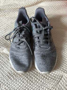 adidas Women's Cloudfoam Pure 2.0 Running Shoes Grey Pink GV8925